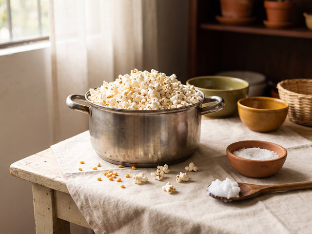 Crispetas (palomitas de maíz) con aceite de coco