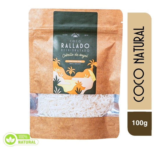 Coco rallado deshidratado natural - 100 gramos