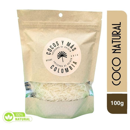 Coco rallado deshidratado natural - 100 gramos