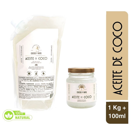 Aceite de Coco 1Kg + 100mL🥥✨