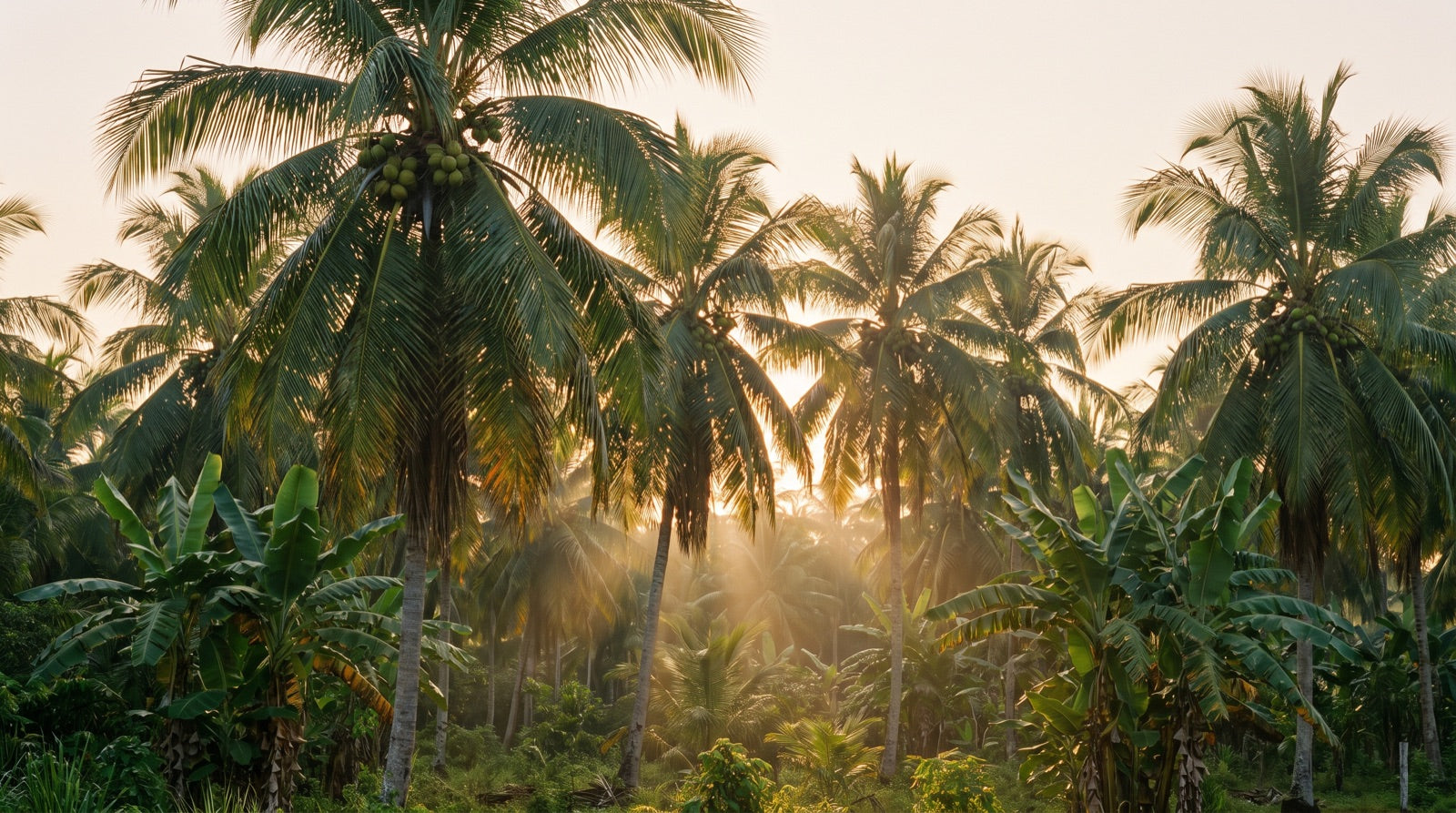 Palmeras de coco en el Urabá antioqueño, Colombia