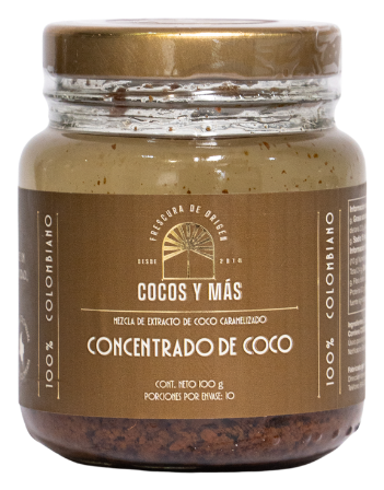 Frasco de concentrado de coco para arroz Cocos y Más, 100 gramos